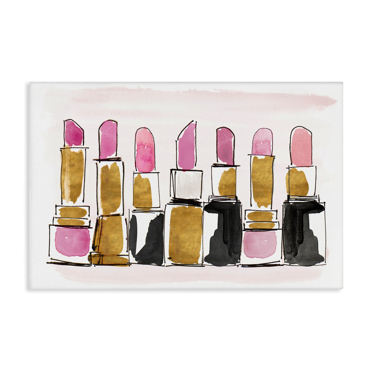 Stupell Industries Glam Lipstick Doodle Canvas Wall Art Design by Lanie Loreth